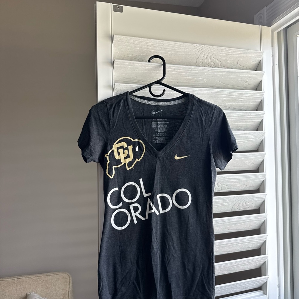 Nike Black and Gold Colorado Buffaloes V-Neck Tee